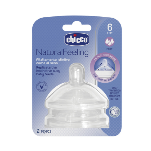 Chicco Natural Feeling Teat 6M+ 2 Pcs