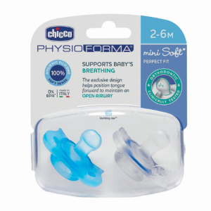 Chicco Soother Mini Soft 2-6M 2 Pcs - Assorted