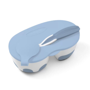 Babyono Two Compartment Baby Bowl With Spoon – Assorted