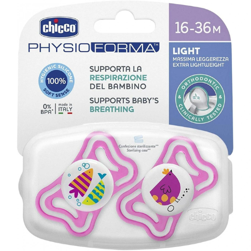 Chicco Soother PhysioForma Girl 16-36M 2 Pcs