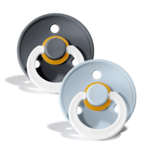 BIBS Pacifiers Iron & Baby Blue Size 2