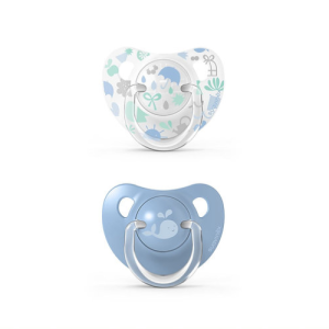 Suavinex +18m Soother Anat Latex Memories 2pk Blue