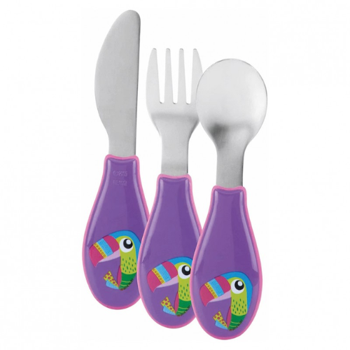 Nuby 3 Piece Stainless Steel Utensil