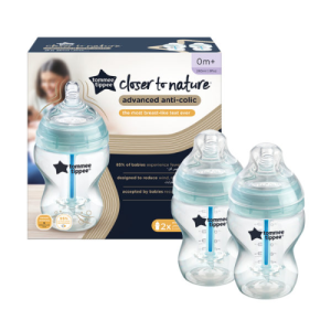 Tommee Tippee Advanced Anti-Colic Twin Pack Bottles 260ml Neutral