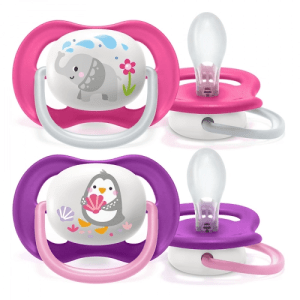Avent Ultra Air Animals Soother 6-18m - Pink