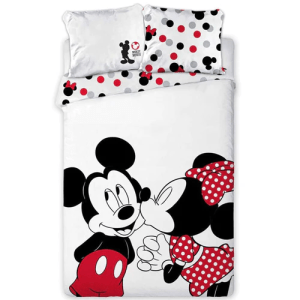 Minnie&Mickey Single Duvet Cover & Pillowcase Set