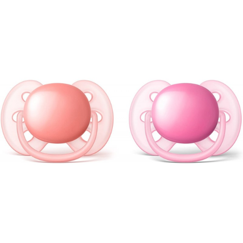 Avent Ultra Soft Soother 6-18m - Pink