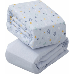 Clevamama Cot Cotton Fitted Sheet – Blue 70x140