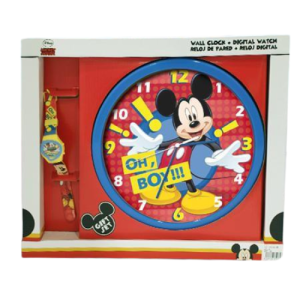 Disney Baby Wall Clock + Digital Watch Mickey Mouse