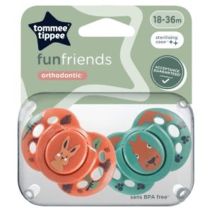 Tommee Tippee Fun Friens Soothers 18-36m Neutral