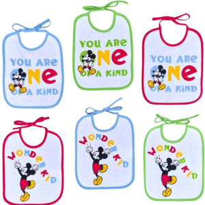 Disney Bibs x6 Mickey Mouse