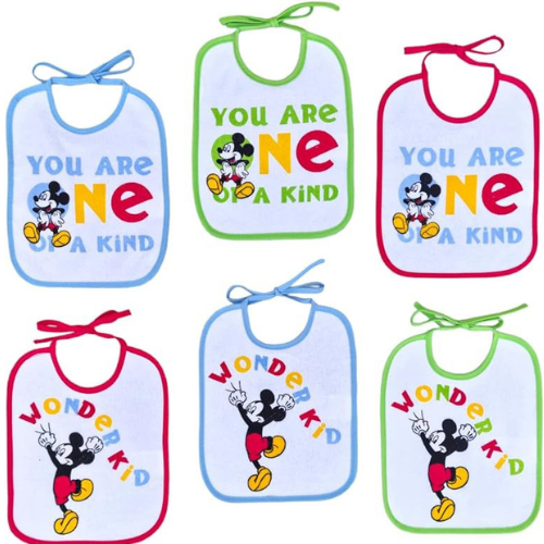 Disney Bibs x6 Mickey Mouse