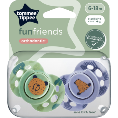 Tommee Tippee Fun Style Soothers 6-18m - Assorted