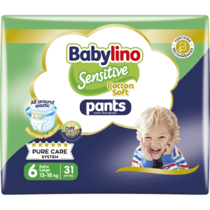 Babylino Sensitive Pants Cotton Soft Unisex No.6 Extra Extra (13-18kg), 31pcs