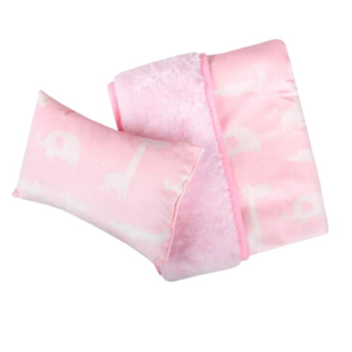 Baby Mink Travel Set Pillow&Blanket 88x68cm - Assorted