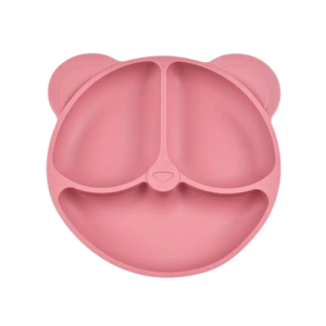Silicone Plate Stay Put Divided Design Pink