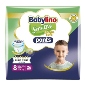 Babylino Sensitive Pants Cotton Soft Unisex No.8 XXL (20+kg), 26pcs