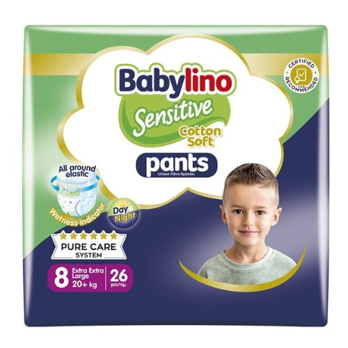 Babylino Sensitive Pants Cotton Soft Unisex No.8 XXL (20+kg), 26pcs