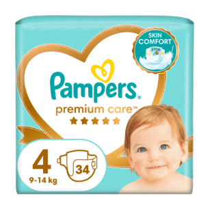 Pampers Premium Care Nappies Size 4 34pcs