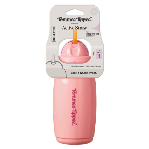 Tommee Tippee Insulated Straw Cup 12m+ - Assorted