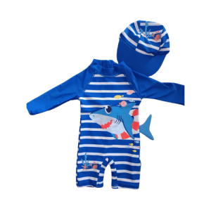 Boys Swim Suit With Hat - Assorted
