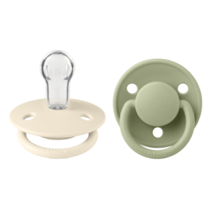 BIBS De Lux 2 Pack Silicone Onesize Ivory/Sage