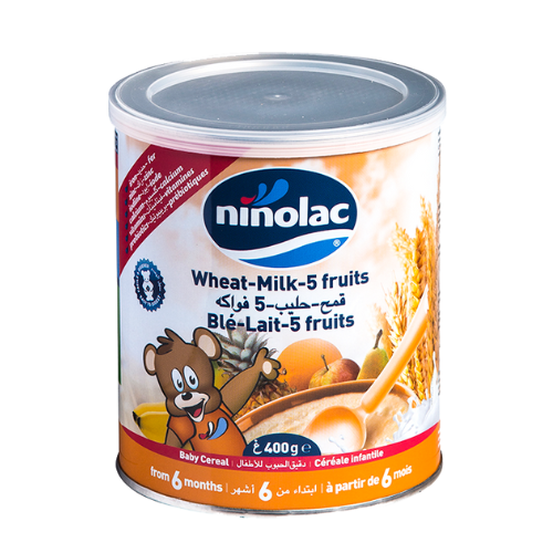Ninolac Wheat Milk 5 Fruits 400g 6m+