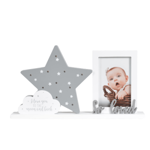 Moni Wooden Photo Frame With Light Night
