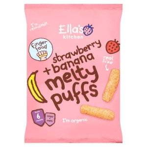 Ella's Kitchen Strawberry + Banana Melty Puffs 20g