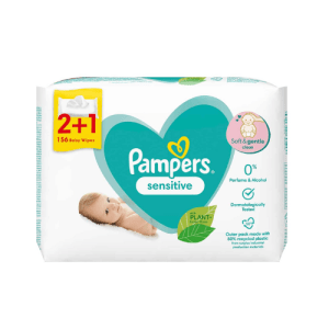 Pampers Sensitive Wet Wipes 2+1