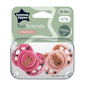 Tommee Tippee Fun Friens Soothers 18-36m Pink