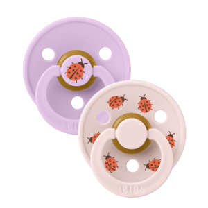 BIBS Pacifier Studio Colour 2 PACK Ladybug Latex size 1 Violet Sky Mix