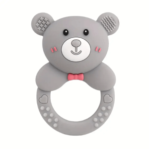 Silicone Teether With Rattle 6m+ - Assorted