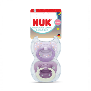 Nuk First Choice Classic Day & Night Soother 6-18 - Assorted